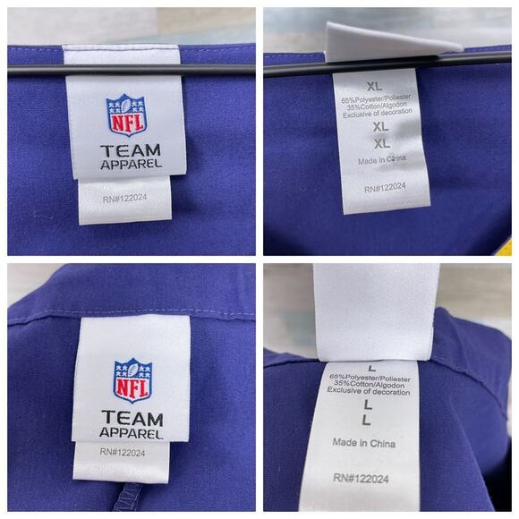 Baltimore Ravens NFL Team Scrub Set Purple Yellow Womens XL Top Large Pants - Picture 11 of 11